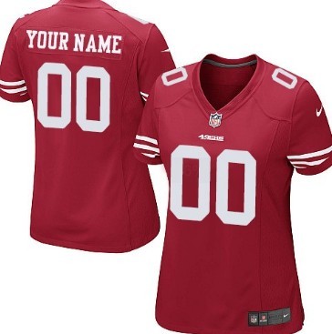 Womens Nike San Francisco 49ers Customized Red Limited Jersey