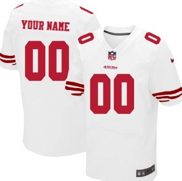 Mens Nike San Francisco 49ers Customized White Elite Jersey