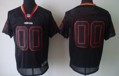 Mens Nike San Francisco 49ers Customized Lights Out Black Elite Jersey
