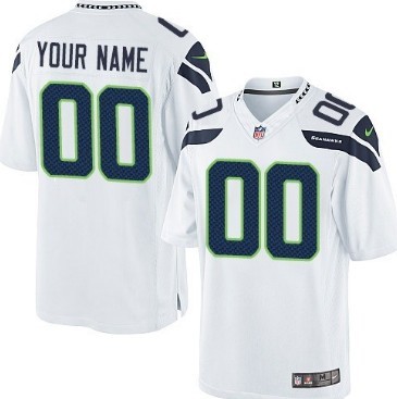 Kids Nike Seattle Seahawks Customized White Limited Jersey