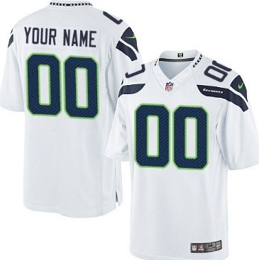 Mens Nike Seattle Seahawks Customized White Limited Jersey