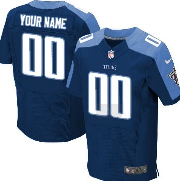 Mens Nike Tennessee Titans Customized Navy Blue Elite Jersey
