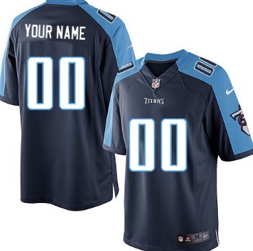 Mens Nike Tennessee Titans Customized 2014-18 Navy Blue Limited Jersey