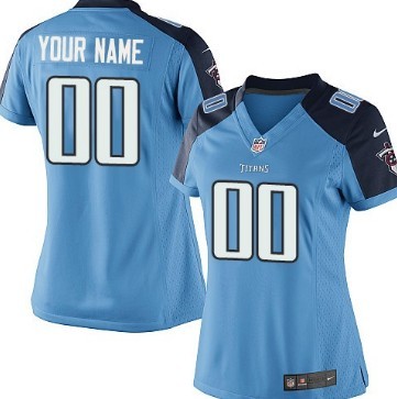 Womens Nike Tennessee Titans Customized 2014-18 Light Blue Limited Jersey