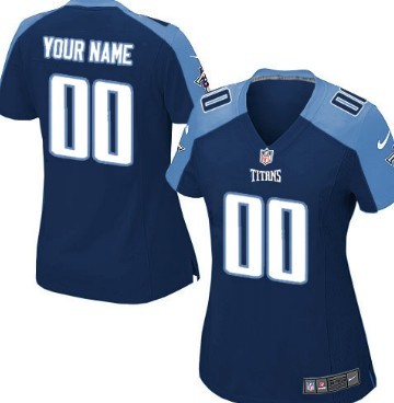 Womens Nike Tennessee Titans Customized 2014-18 Navy Blue Limited Jersey