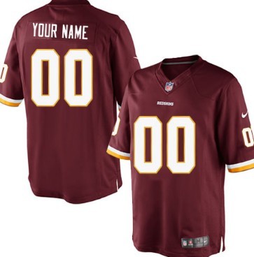 Mens Washington Redskins Customized Nike Burgundy Vapor Limited Jersey