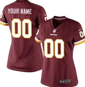 Womens Washington Redskins Customized Nike Burgundy Vapor Limited Jersey