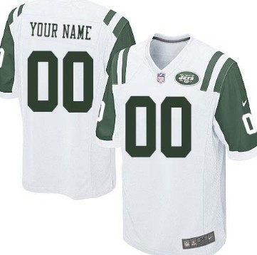 Mens Nike New York Jets Customized White Game Jersey