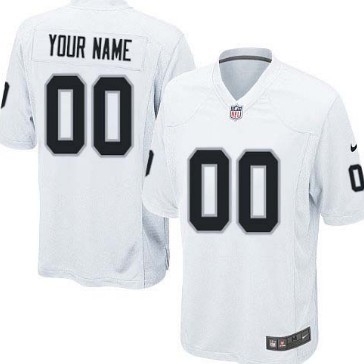 Kids Las Vegas Raiders Customized Nike White Vapor Untouchable Limited Jersey