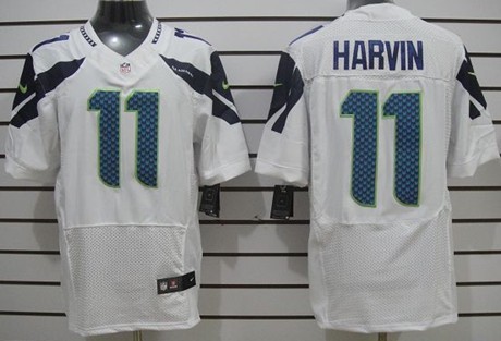 Nike Seattle Seahawks #11 Percy Harvin White Elite Jersey