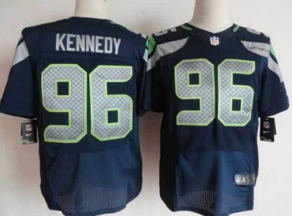 Nike Seattle Seahawks Retired Player #96 Cortez Kennedy Blue Elite Jersey