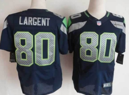 Nike Seattle Seahawks Retired Player #80 Steve Largent Blue Elite Jersey