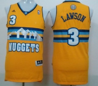 Denver Nuggets #3 Ty Lawson Yellow Kids Jersey