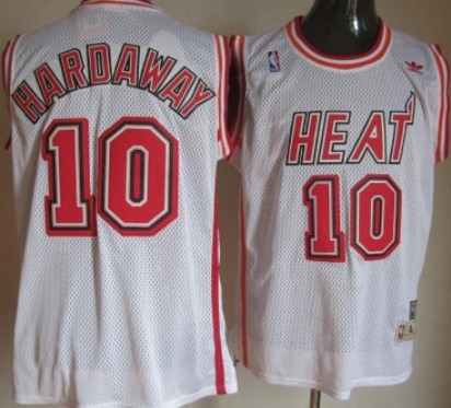 Miami Heat #10 Tim Hardaway White Throwback Swingman Jersey
