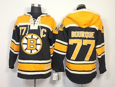 Boston Bruins #77 Chris Bourque Black Old Time Hockey hoodies 