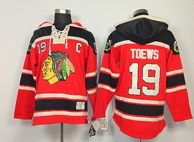 Chicago Blackhawks #19 Jonathan Toews Red Old Time Hockey hoodies