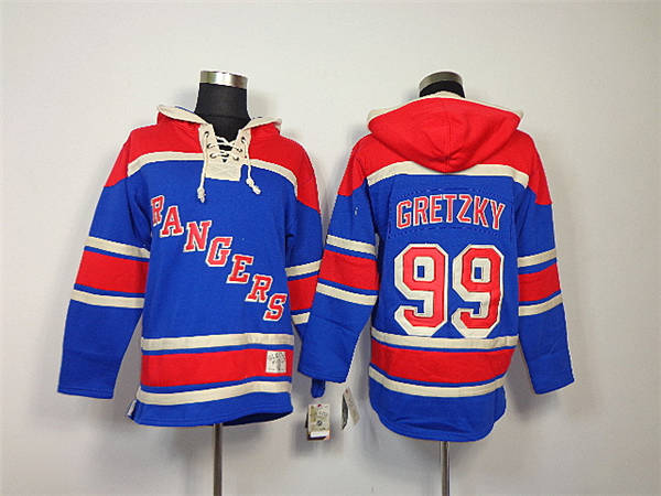 New York Rangers #99 Wayne Gretzky  Blue Old Time Hockey hoodies