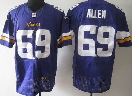 Nik Minnesota Vikings #69 Jared Allen 2013 Purple Elite Jersey