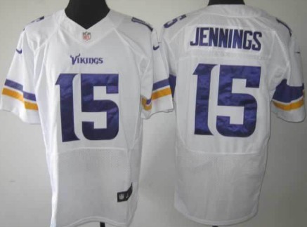 Nik Minnesota Vikings #15 Greg Jennings 2013 White Elite Jersey