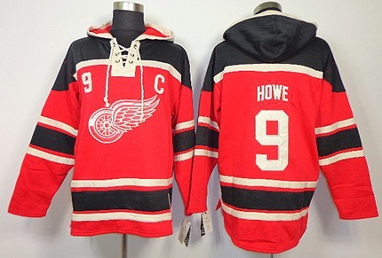 Detroit Red Wings #9 Gordie Howe Red Old Time Hockey hoodies