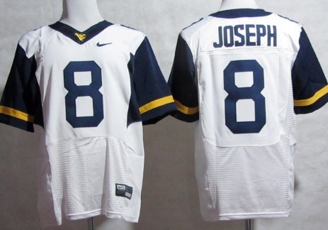 Nike West Virginia Mountaineers #8 Karl Joseph 2013 White Elite Jersey