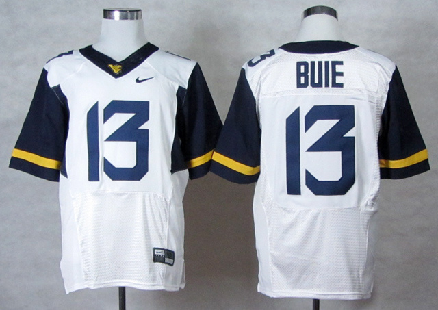 Nike West Virginia Mountaineers #13 Andrew Buie College Football Elite Jerseys - White