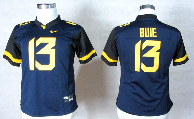 Women's College Football Jerseys West Virginia Mountaineers #13 Andrew Buie  Nike Elite Blue