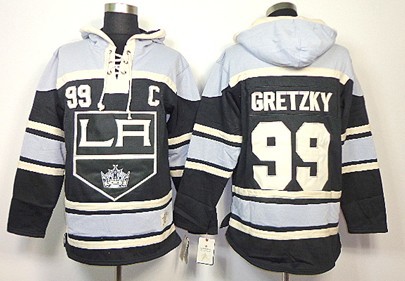 Los Angeles Kings #99 Wayne Gretzky Black Old Time Hockey hoodies