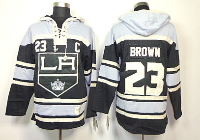 Los Angeles Kings #23 Dustin Brown Black Old Time Hockey hoodies