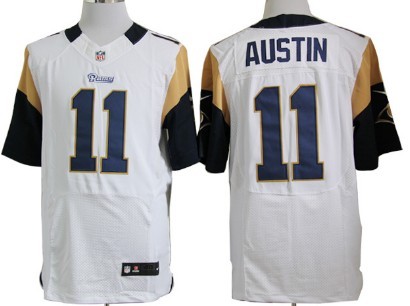 Men's St. Louis Rams #11 Tavon Austin White Nik Elite Jersey