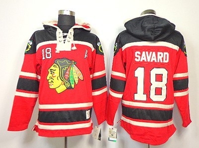 Chicago Blackhawks #18 Denis Savard Red Old Time Hockey hoodies