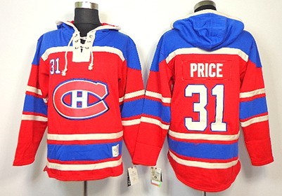 Montreal Canadiens #31 Carey Price Red Old Time Hockey hoodies