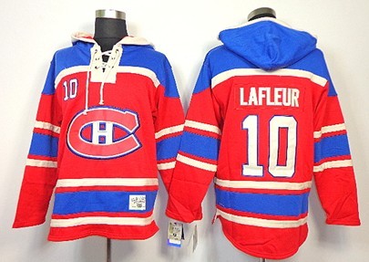 Montreal Canadiens #10 Guy Lafleur Red Old Time Hockey hoodies