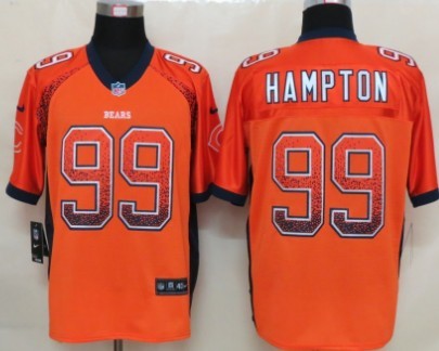 Men's Chicago Bears #99 Dan Hampton 2013 Nike Drift Fashion Orange Elite Jersey