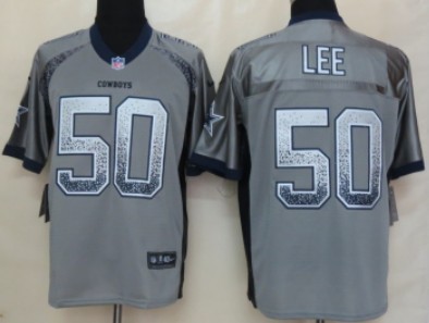 Men's Dallas Cowboys #50 Sean Lee 2013 Nike Drift Fashion Gray Elite Jersey