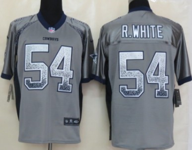 Men's Dallas Cowboys Retired Player #54 Randy White 2013 Nike Drift Fashion Gray Elite Jersey