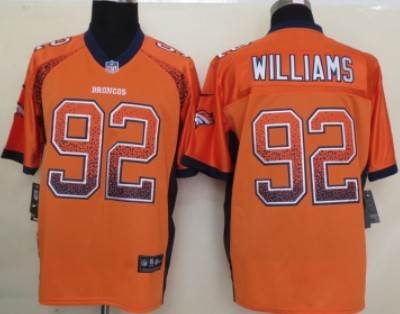 Men's Denver Broncos #92 Sylvester Williams Nik Drift Fashion Orange Elite Jersey