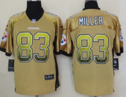 Men's Pittsburgh Steelers #83 Heath Miller 2013 Nik Drift Fashion Yellow Elite Jersey