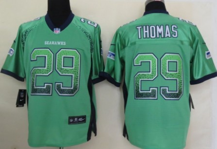 Men's Seattle Seahawks #29 Earl Thomas III 2013 Nike Drift Fashion Green Elite Jersey