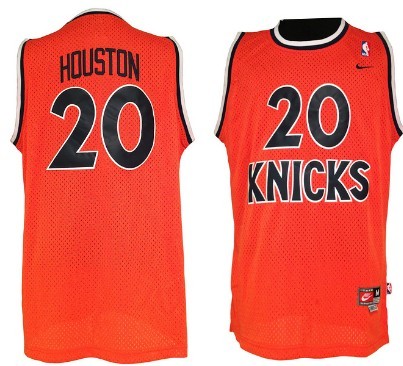 Men's New York Knicks #20 Allan Houston Orange Throwback Swingman Jersey