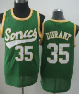 Men's Seattle Supersonics #35 Kevin Durant 2003-04 Green Swingman Jersey