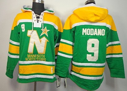 Dallas Stars #9 Mike Modano Green Old Time Hockey hoodies