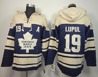 Toronto Maple Leafs #19 Joffrey Lupul Navy Blue Old Time Hockey hoodies