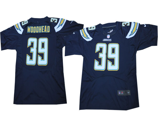 Men's Nike San Diego Chargers #39 Danny Woodhead Navy Blue Elite Jersey