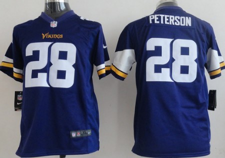 Kid's Nike Minnesota Vikings #28 Adrian Peterson Purple Game Jersey