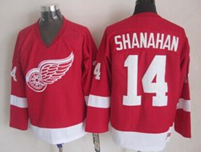 Men's Detroit Red Wings #14 Brendan Shanahan Red Throwback CCM Jersey
