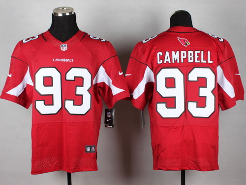 Men's Arizona Cardinals #93 Calais Campbell Red Nik Elite Jersey