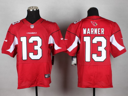 Men's Arizona Cardinals Throwback Plyer #13 Kurt Warner Red Nik Elite Jersey