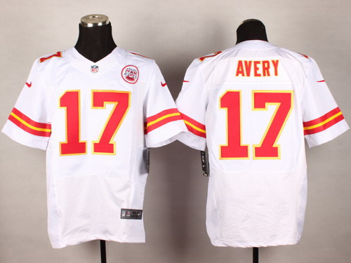 Men's Kansas City Chiefs #17 Donnie Avery White Nik Elite Jersey