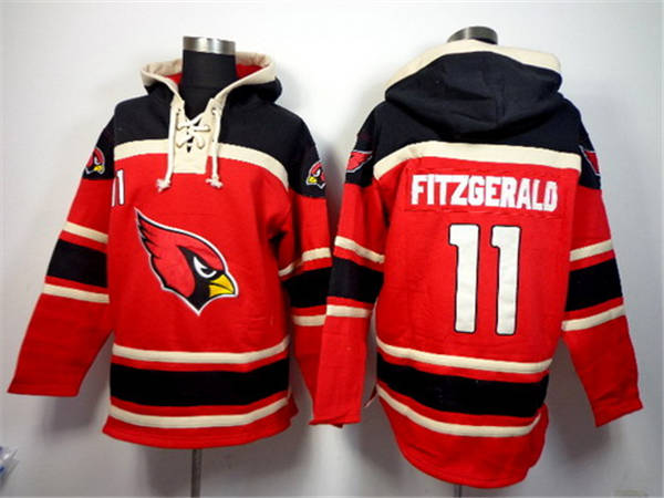 NFLPLAYERS Arizona Cardinals #11 Larry Fitzgerald Red Hoody